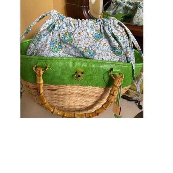 **NWT**MAGGI BARNES Woven Tote Bag - Picture 2 of 5